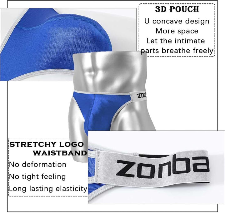 BIATWOWR Herren String Tanga Sexy Slips Unterwäsche Männer mit Weichem und Bequemem Stoff Viel Platz