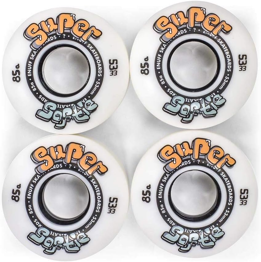 Enuff Skateboards Super Softie Wheels Räder 53 mm Weiss, 53 mm Weiss