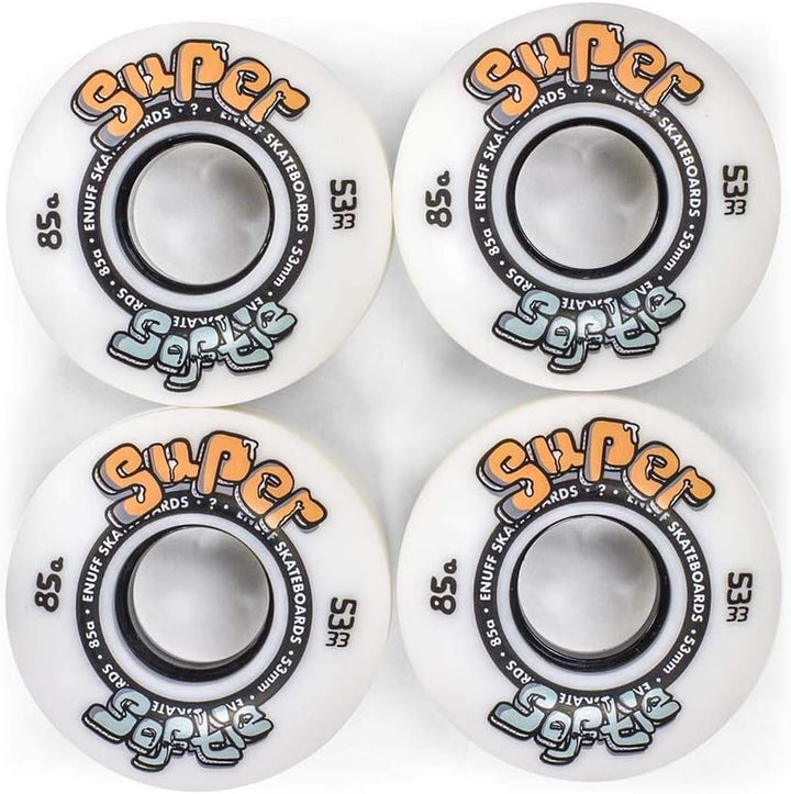 Enuff Skateboards Super Softie Wheels Räder 53 mm Weiss, 53 mm Weiss