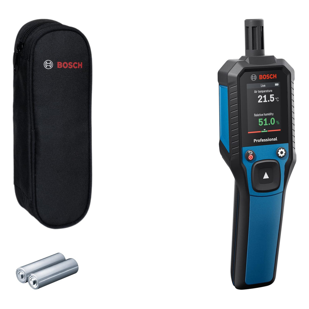 Bosch Professional Thermo-Hygrometer GDH 1-17 (Echtzeit-Messwerte, kontrastreiche Farb-LCD-Anzeige,