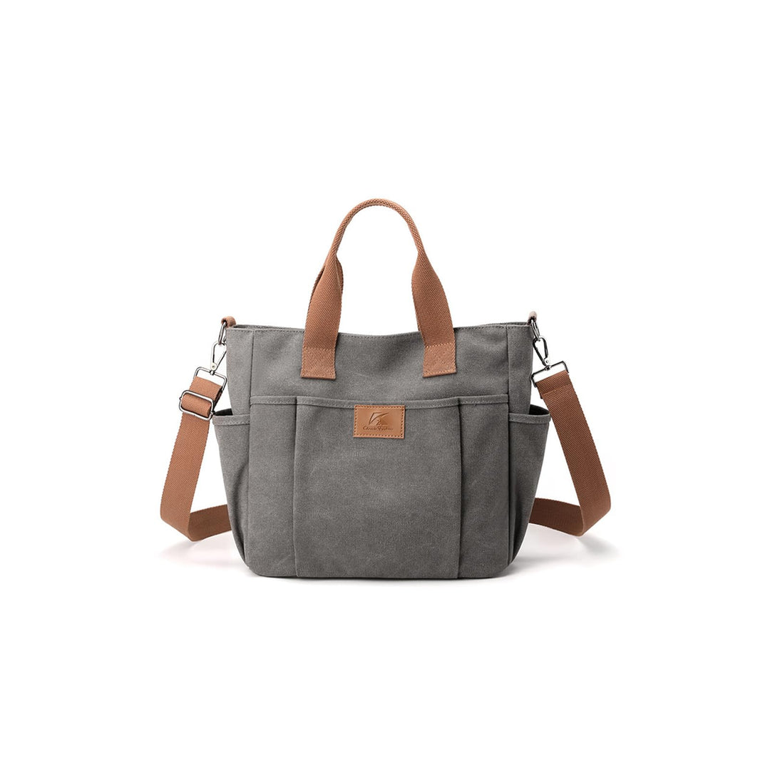 CORIOS Canvas Schultertasche Damen Handtasche Grosse Kapazität Umhängetasche Casual Henkeltaschen Mu