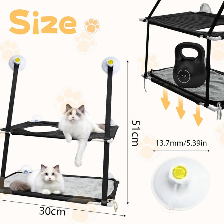 fenster hängematte für katzen Fenster Katzenhängematte für Katzen bis 25kg,Doppellagiges Katzen Häng –  techstudio.ch
