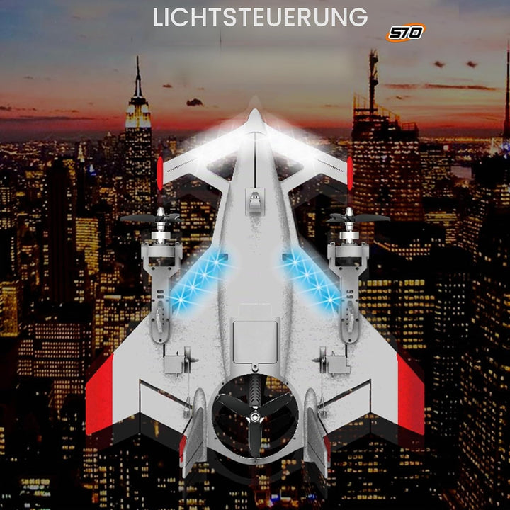 FLYCOLOR QIDI 570 RC Flugzeug 2,4 GHz 6CH RC Segelflugzeug Festflügelflugzeug 3 Flugmodelle Bürstenl