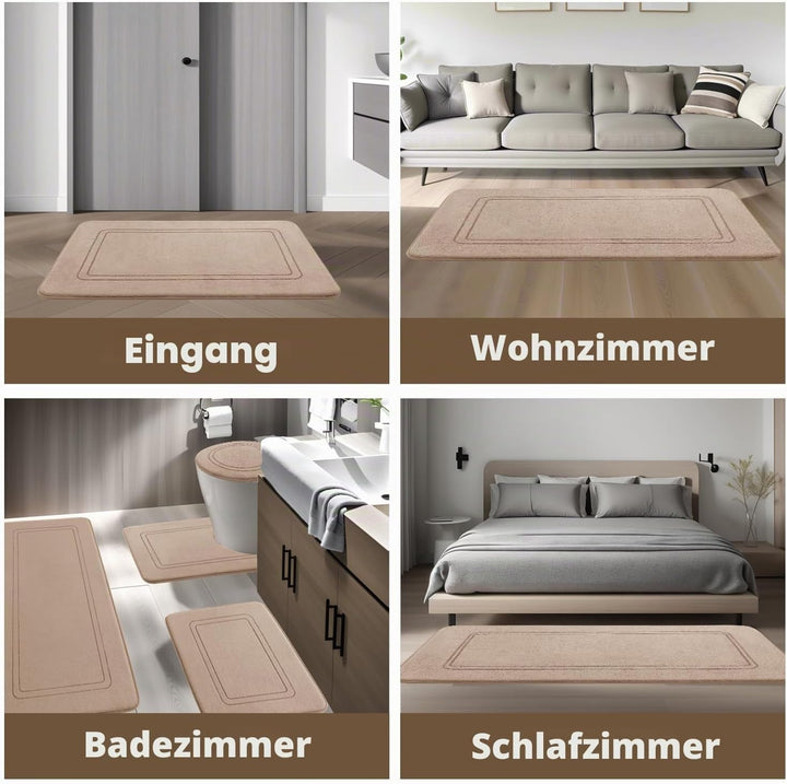 chakme Badematte rutschfest,Badezimmerteppich Weich Badteppich Saugfähige Badvorleger Duschvorleger