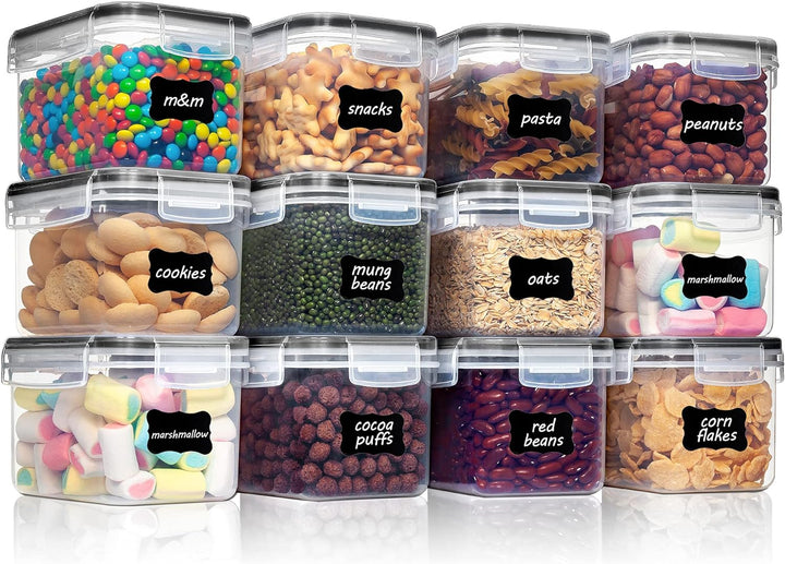 Vtopmart 0.8L Vorratsdosen Set, Müsli Schüttdose & Frischhaltedosen, BPA frei Kunststoff Vorratsdose