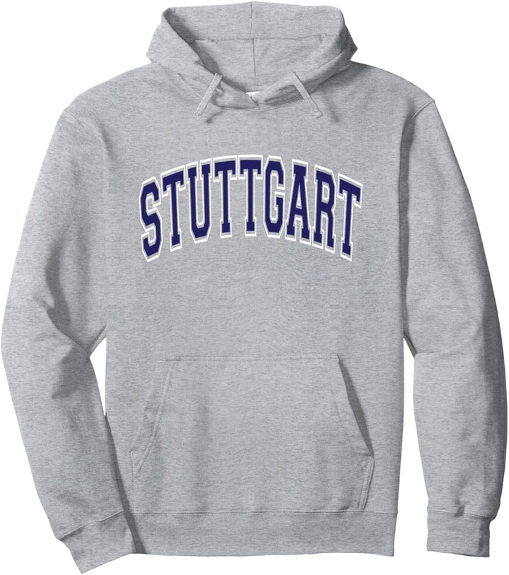 Stuttgart Deutschland Varsity Stil Marineblau Text Pullover Hoodie