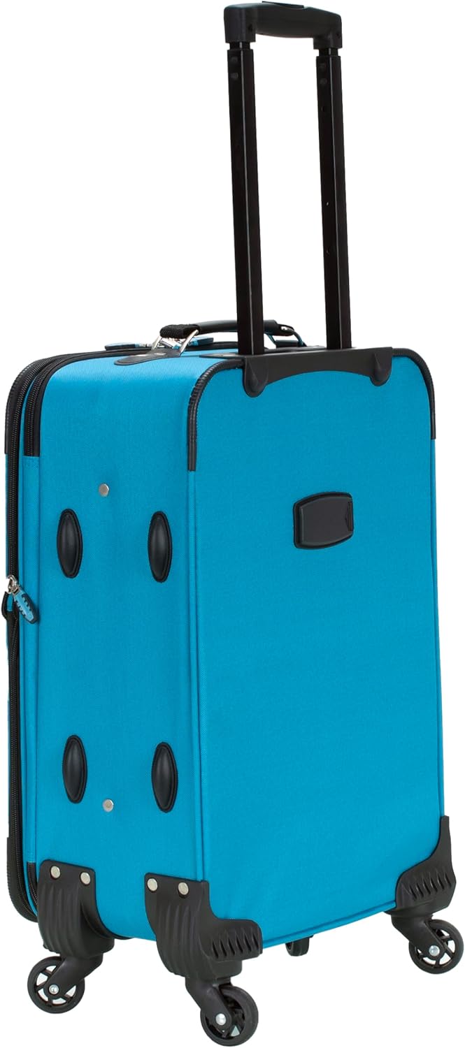 Rockland Pasadena Softside Spinner Rad Gepäck, türkis, Carry-On 20-Inch, Pasadena Softside Spinner W