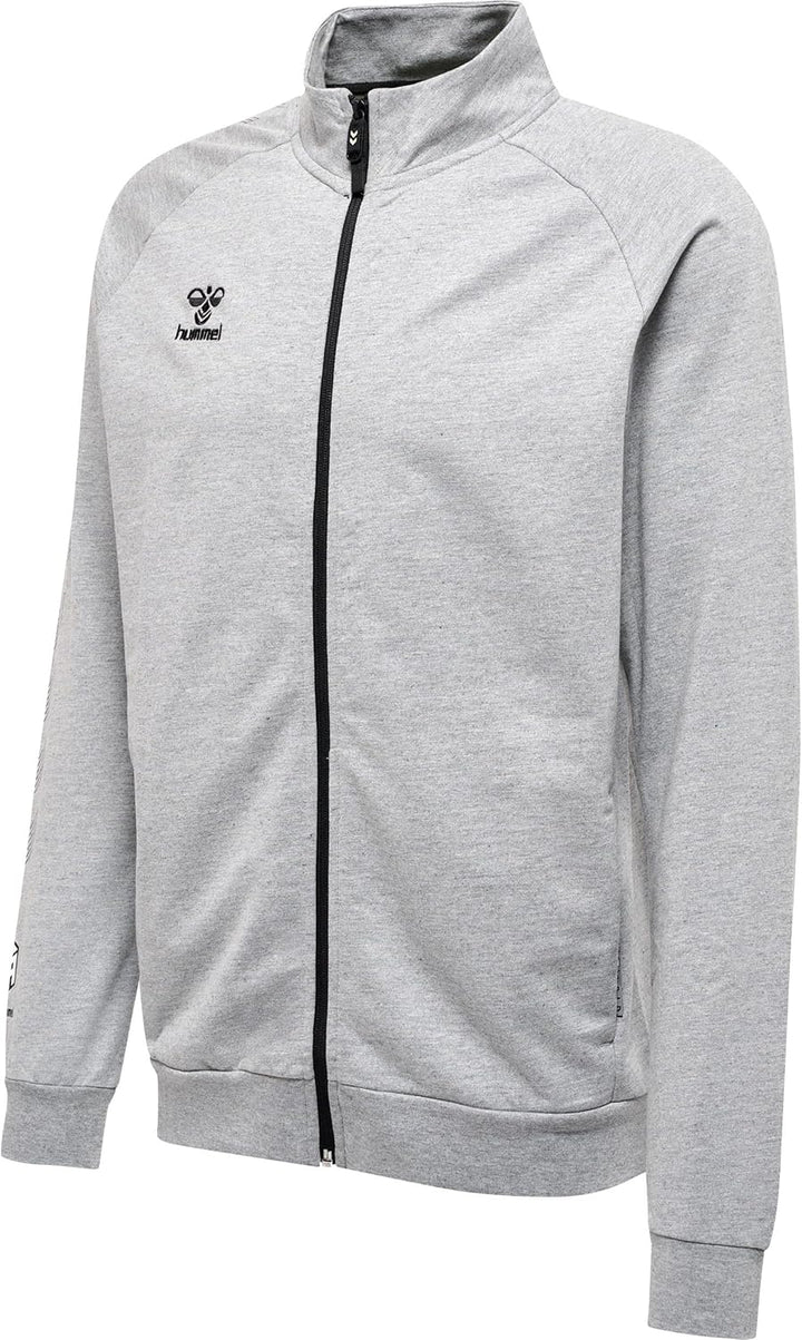hummel Herren Hmlmove Grid Cot. Zip Jacket jacket M GREY MELANGE, M GREY MELANGE