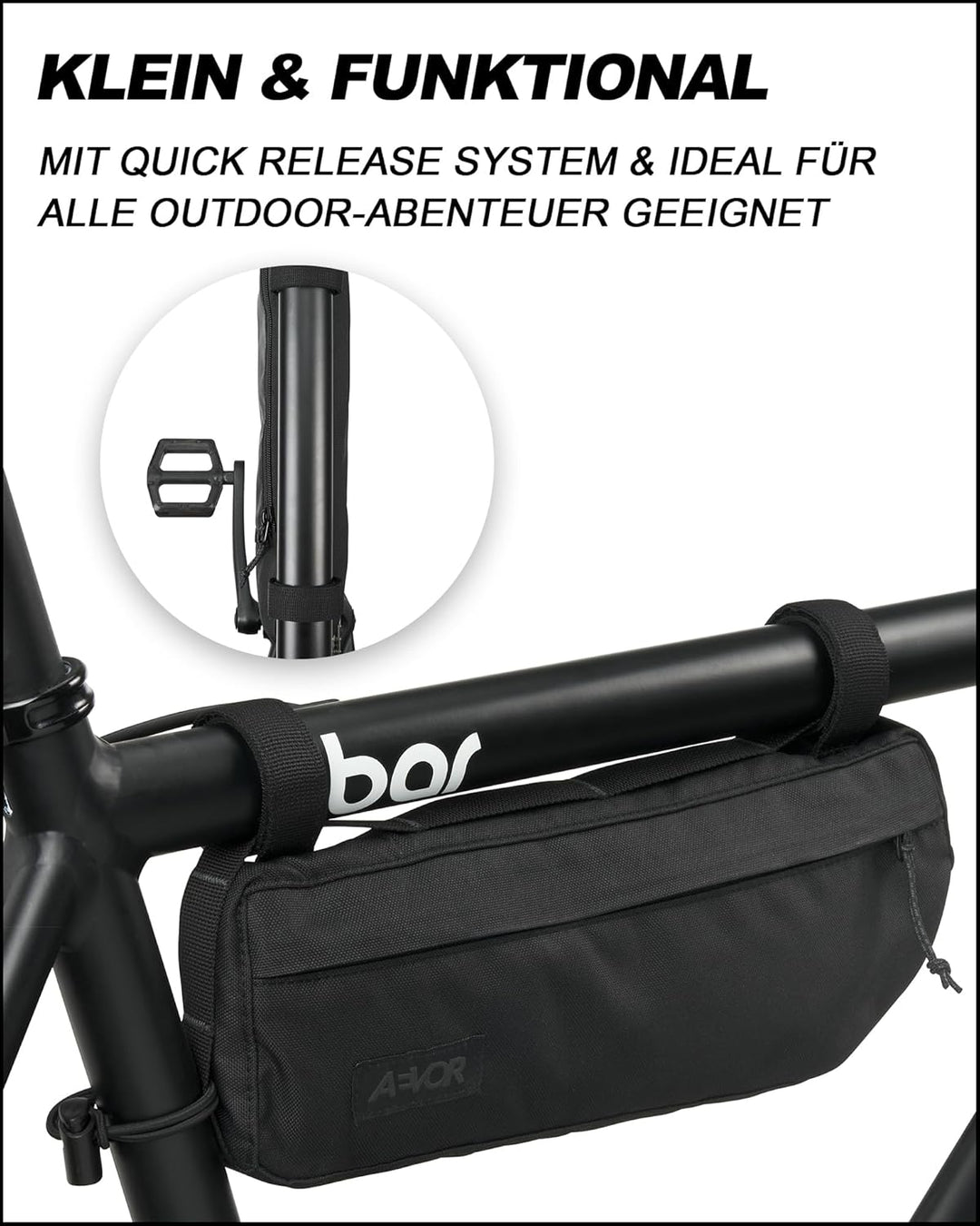 AEVOR Rahmentasche, Fahrrad, Rennrad, wasserabweisend, Herren, Damen, Ausflug, Reise, Tour, Frame Ba