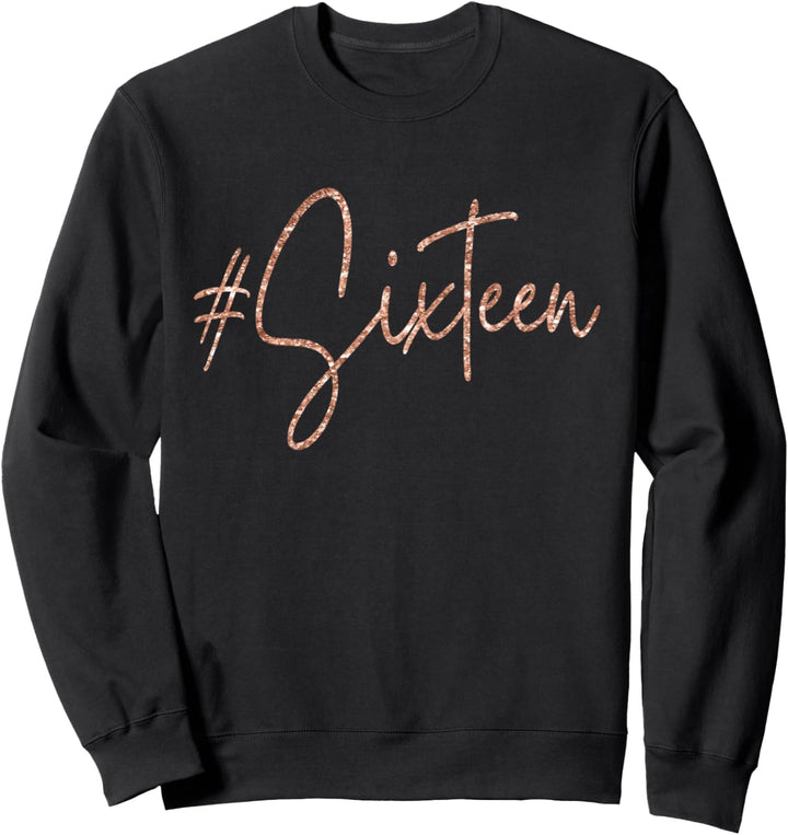 Geschenk zum 16. Geburtstag für Mädchen mit Aufschrift „Sweet 16“ Sweatshirt