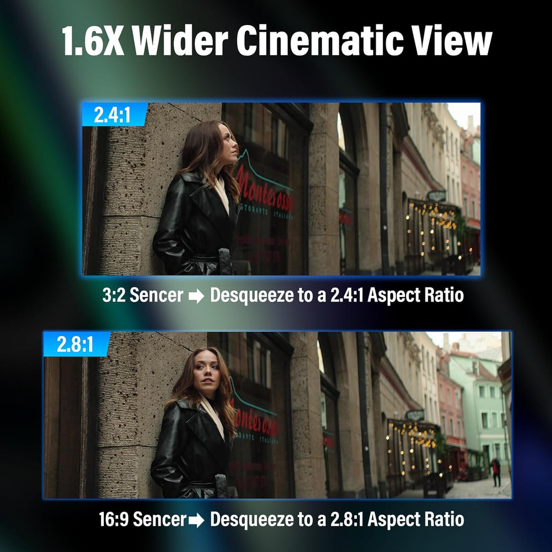 SIRUI Saturn 50mm 75mm Objektiv-Set T2.9 1.6X Vollformat Kohlefaser anamorphes Objektiv, Cine Objekt