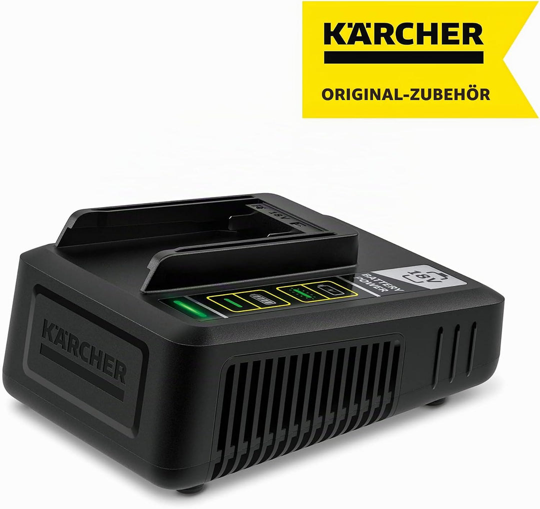 Kärcher Schnellladegerät Batterien Power 18 V (80 Prozent Akkuaufladung in 44 Minuten, für 18 V / 2.