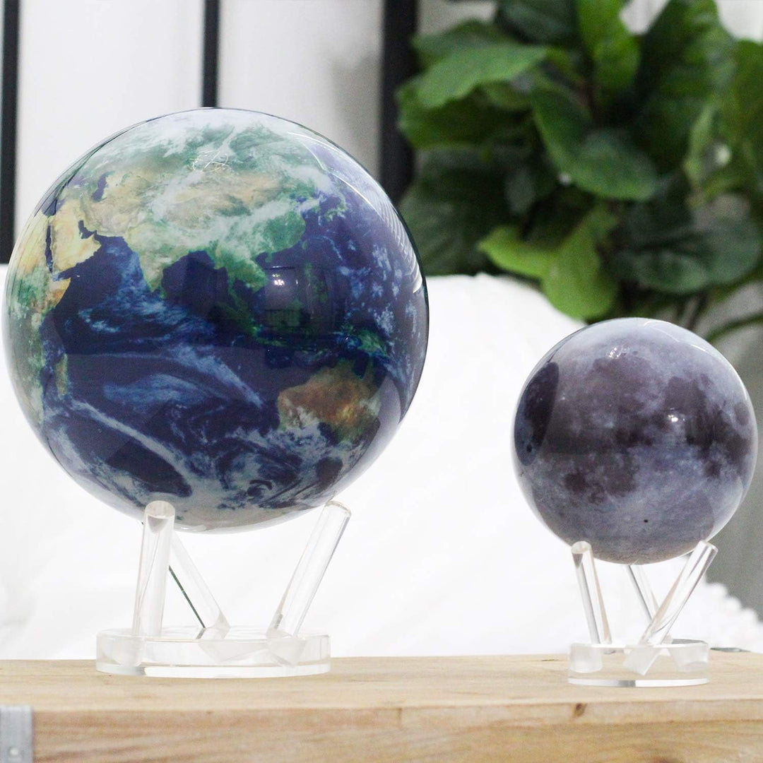 MOVA Globus Weltraumserie Mond 6" mit Sockel, solarbetriebener rotierender Globus, einzigartiges Ges