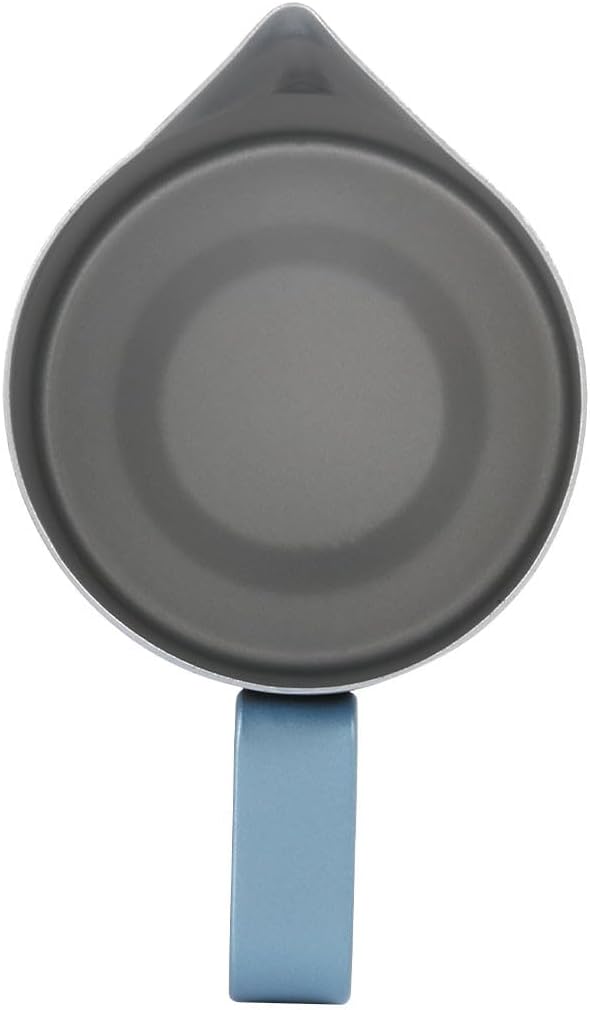 Milchkännchen, 420 ml, Espresso-Dampfkrug, Edelstahl, Milchaufschäumer für Latte Art, Blau, Blau