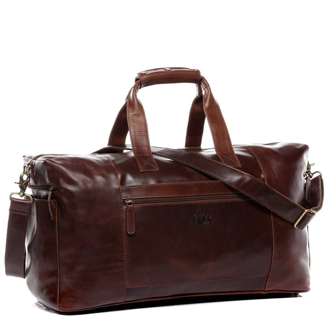 SID & VAIN XL Reisetasche Bristol Side aus Premium Leder I Sporttasche gross XL gross für Herren und