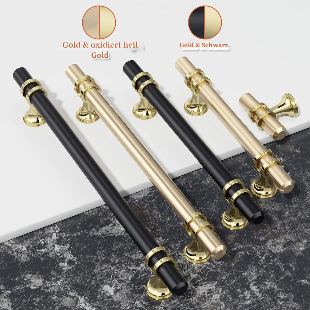 FURNIWARE 10 Stück Möbelgriff, 192mm Bohrlochabstand Möbelgriffe Schrankgriffe Küche Kabinett Griff