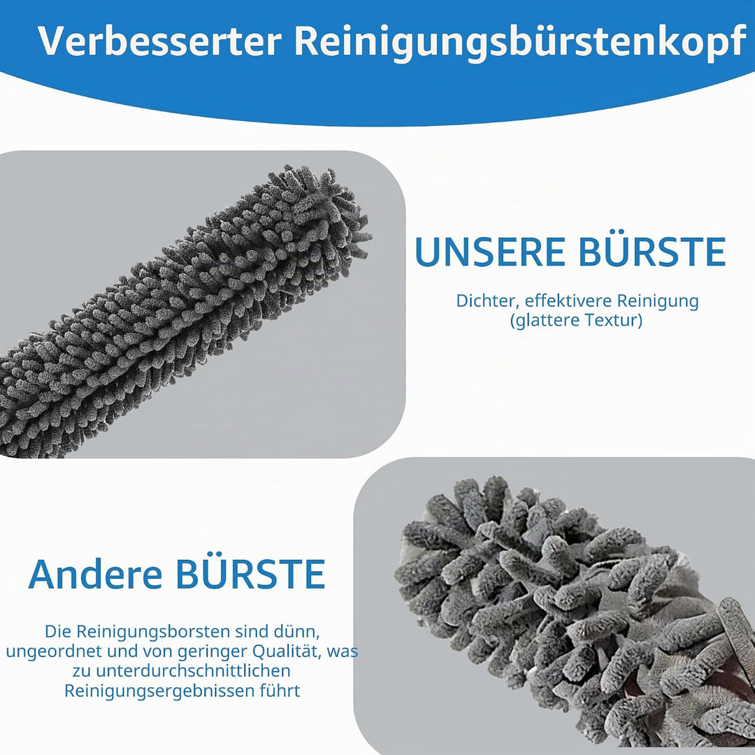 7 Stück Duster, Staubwischer Teleskop Stange und Biegbar Eckbesen, Duster Mikrofaser lang ausziehbar