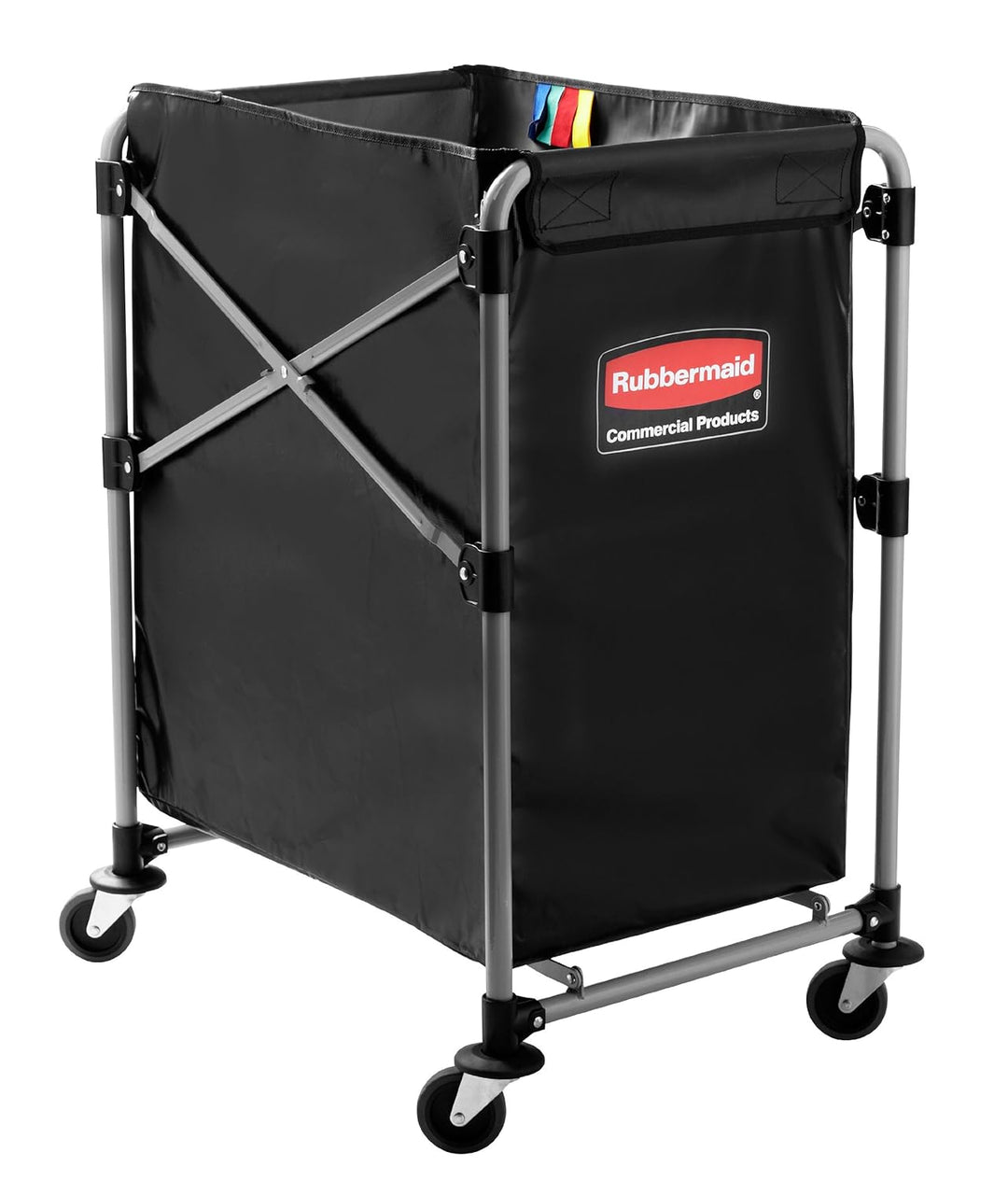 Rubbermaid Commercial Products Wäschewagen-Rahmen X-Cart , zusammenklappbar, 150 l, Grau 150 L, 150