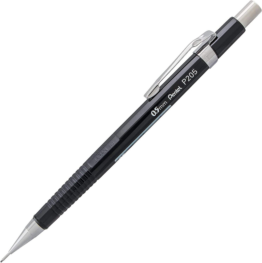 Pentel P205-A Druckbleistift 0,5 mm, HB, schwarz, 12er Packung