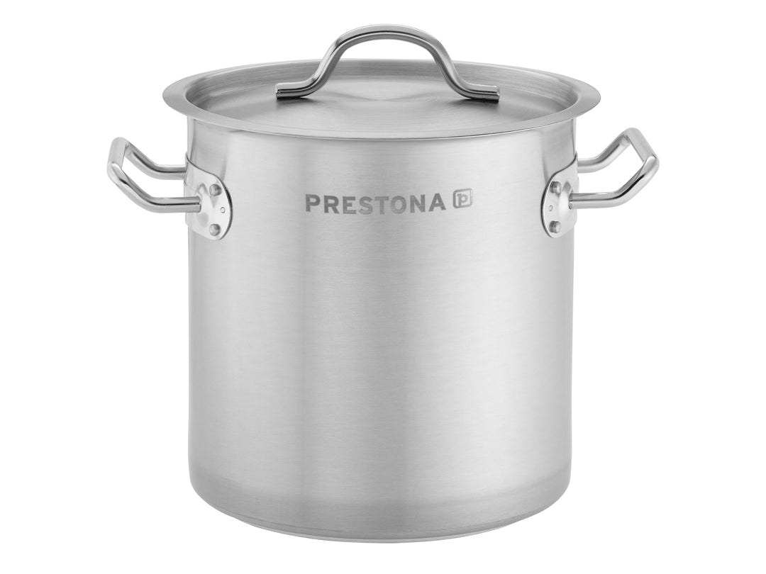 TECHNICA PRESTONA Topf Induktion 6 l – Kochtopf aus Edelstahl mit Sandwichboden 200 mm – Hitzebestän