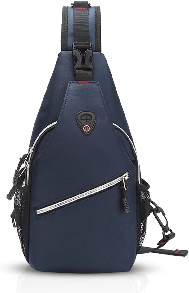 FANDARE Unisex Brusttasche Sling Bag Ultralight Daypacks Crossover Rucksack mit USB-Ladeanschluss Um