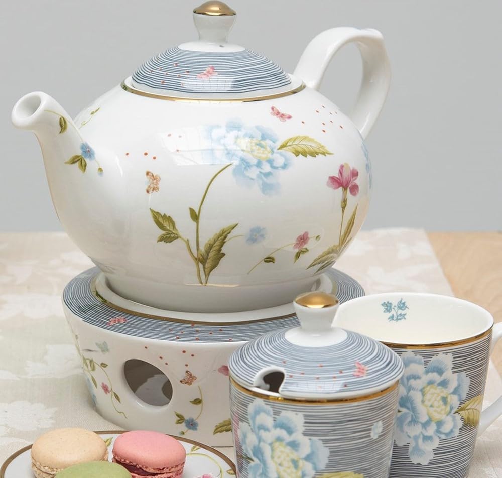 Laura Ashley Heritage Collectables Teekanne Elvenen White 1,6 Liter Porzellan Heritage Teekanne Elve