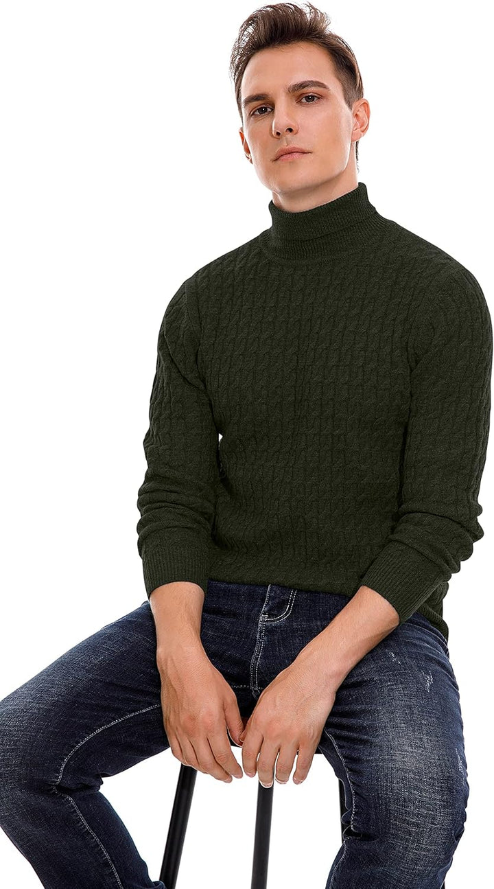 Hisir Rollkragenpullover Herren Klassischer Pullover Herren Warmer Winter Slim Fit Strickpullover Pu