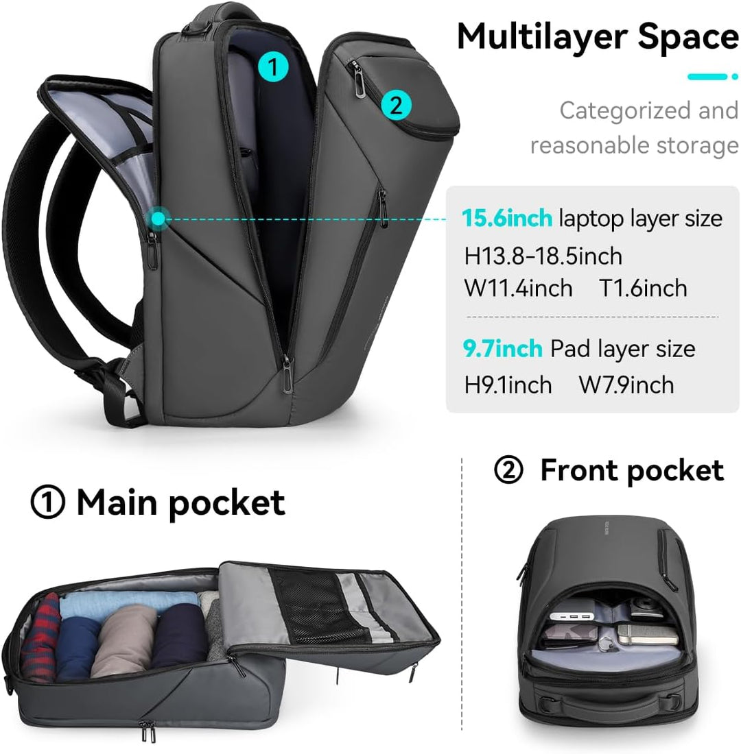 MARK RYDEN Grosse Kapazität Laptop Rucksack mit 17.3 Zoll/15.6 Zoll für Männer Multifunktionsrucksac