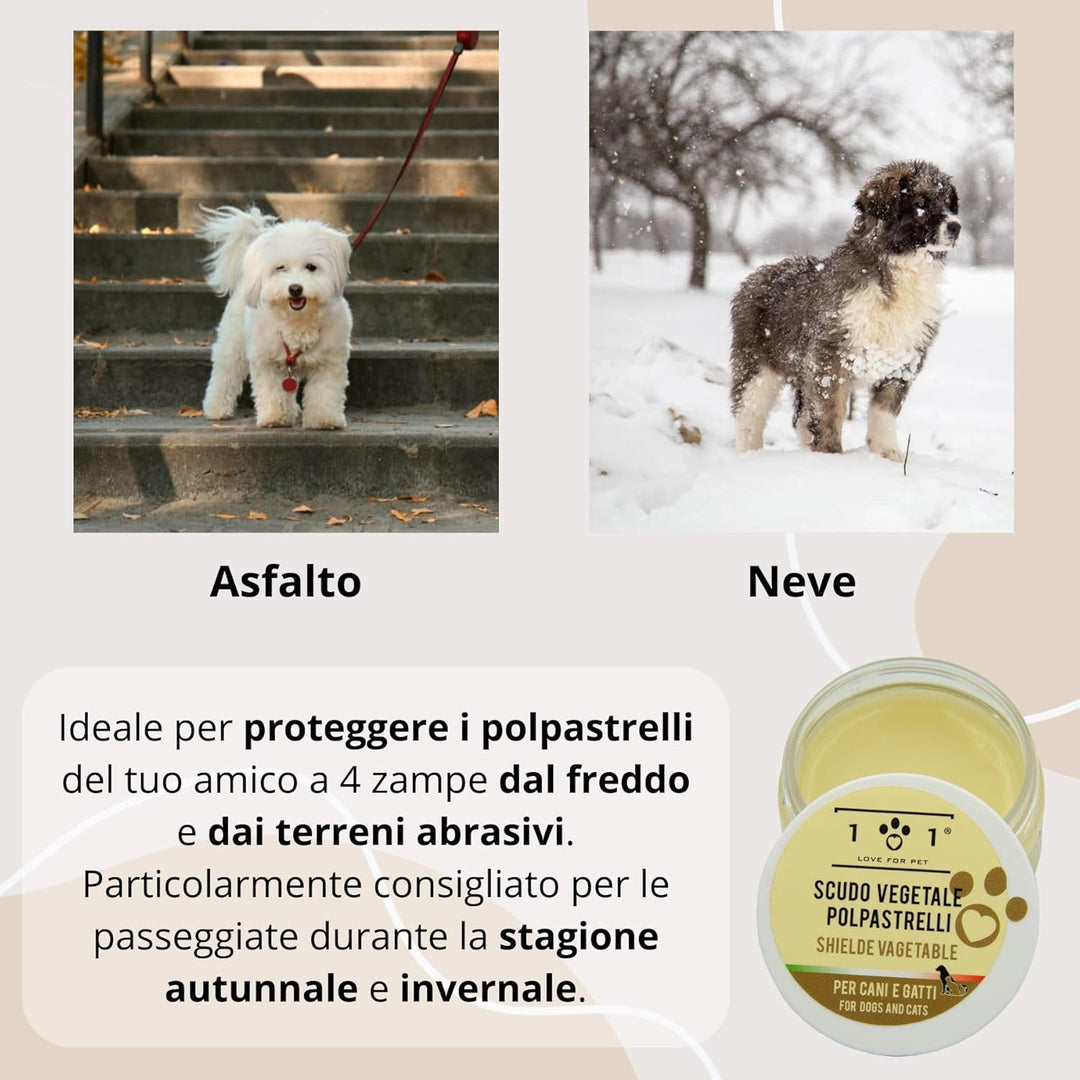 Pfotenbalsam für Hunde und Katzen, 50 ml - Geeignet gegen Schnee und Kälte - Feuchtigkeitsspendender