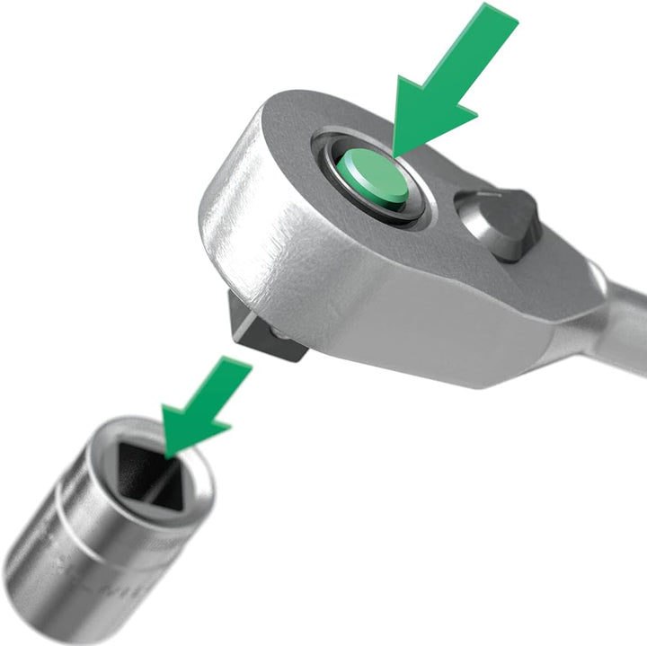 STAHLWILLE Nr. 512QR N | 1/2“ Ratsche mit 80 Zähnen | QR Sicherheitsverriegelung | extrem Robust | e