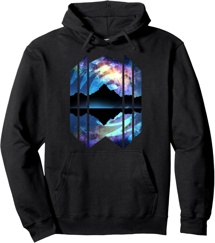 Trendy Mystical Mountain Diamond Panels Pullover Hoodie