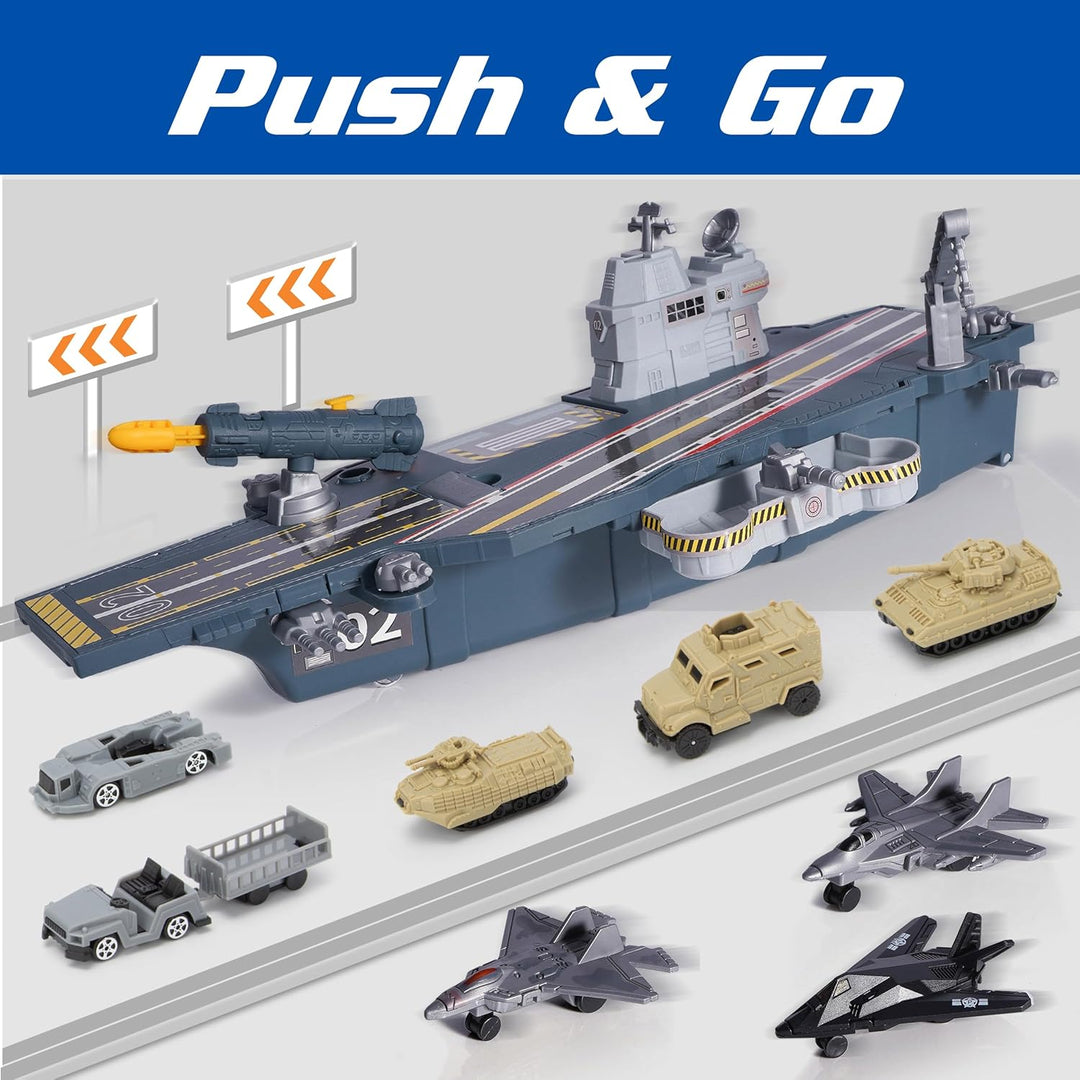 Militär Flugzeug Spielzeug, Militär Figuren mit Panzer Flugzeugträger Schlachtschiff, U-Boot, Kampfj