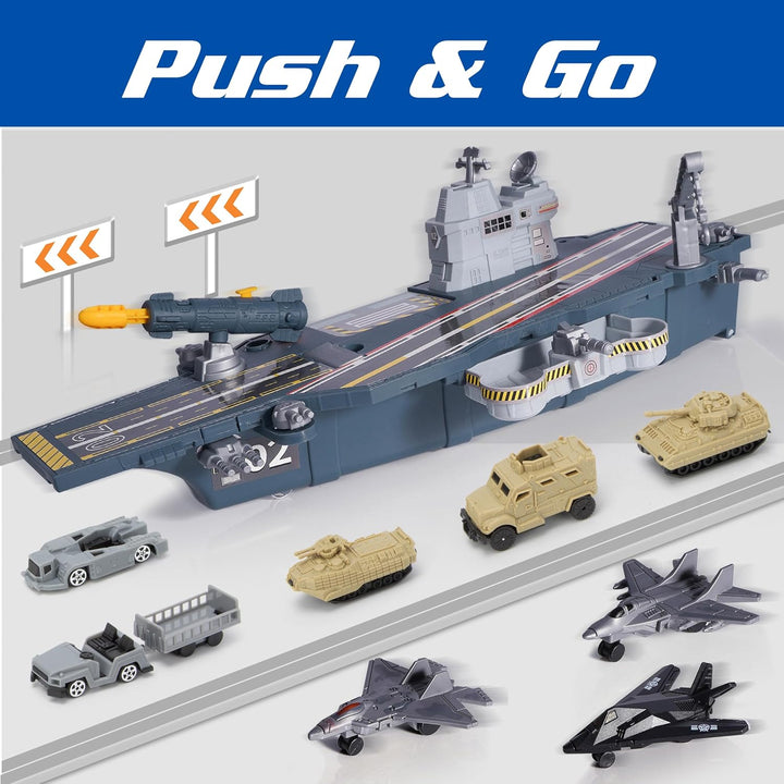Militär Flugzeug Spielzeug, Militär Figuren mit Panzer Flugzeugträger Schlachtschiff, U-Boot, Kampfj