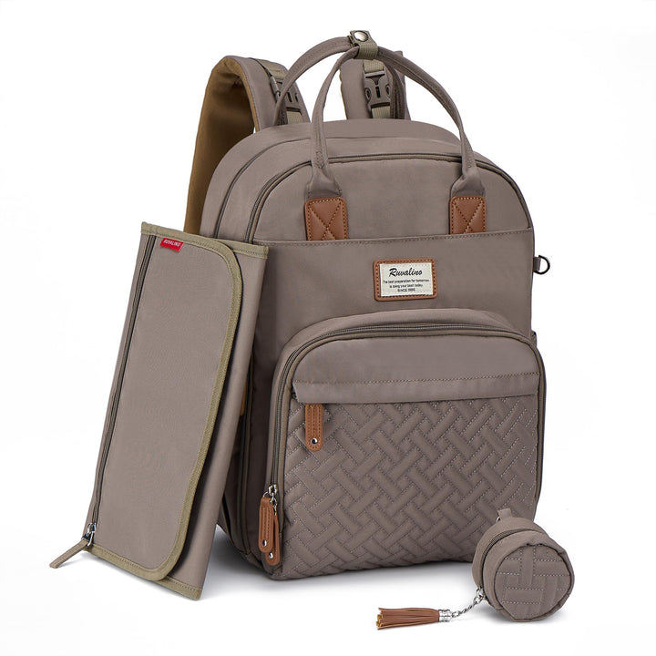 RUVALINO Wickeltaschen-Rucksack, multifunktionaler Reiserucksack, Umstands-Baby-Wickeltaschen, Wicke