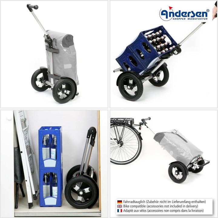ANDERSEN Einkaufstrolley - Tura Shopper Hydro 3.0 Flieder 62 L Bike, Einkaufsroller, Rucksack, Therm