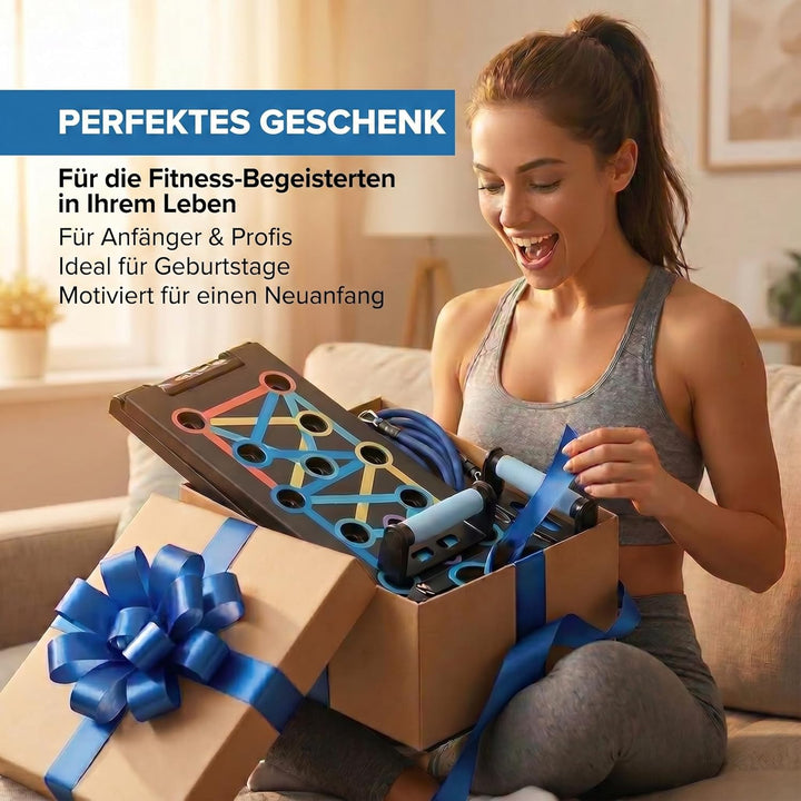 Body & Mind® Push-Up Liegestütz-Brett; Faltbares Multifunktions Elite Rack Fitness-Board für Ganzkör