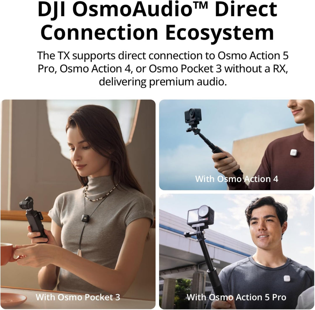 DJI Mic Mini Bluetooth Lavalier Mikrofon (1 Sender + 1 Empfänger), ansteckmikrofon, mikrofon kabello