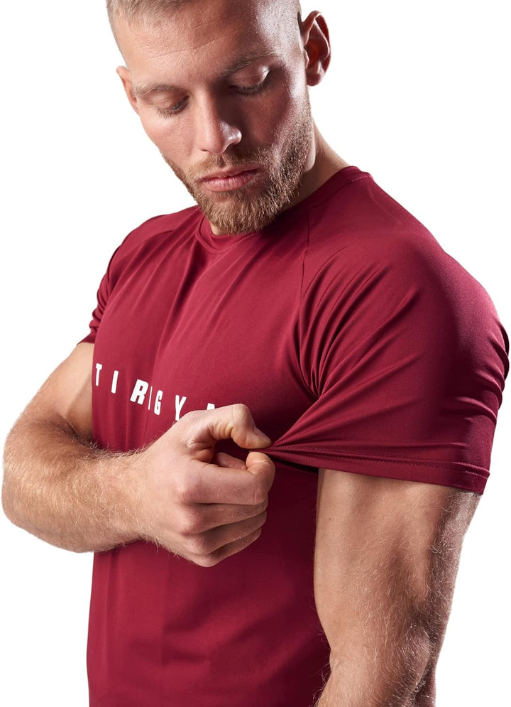 Satire Gym - Sport Shirt Männer atmungsaktiv - enganliegendes &amp; schnelltrocknendes Fitness Tshirt He