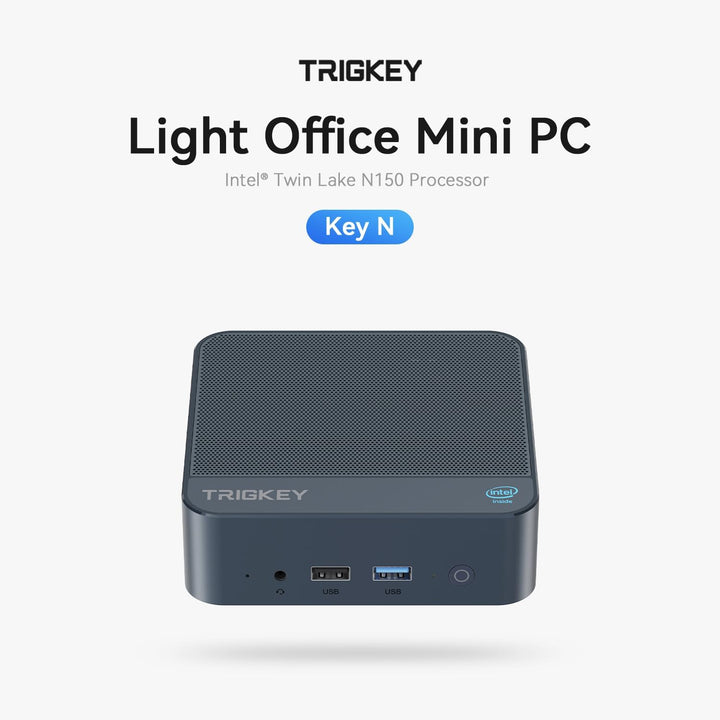TRIGKEY Mini PC Key-N150 Intel 13te Generation Twin Lake -N150, 16GB RAM DDR4, 500GB SSD, Mini PC Ke