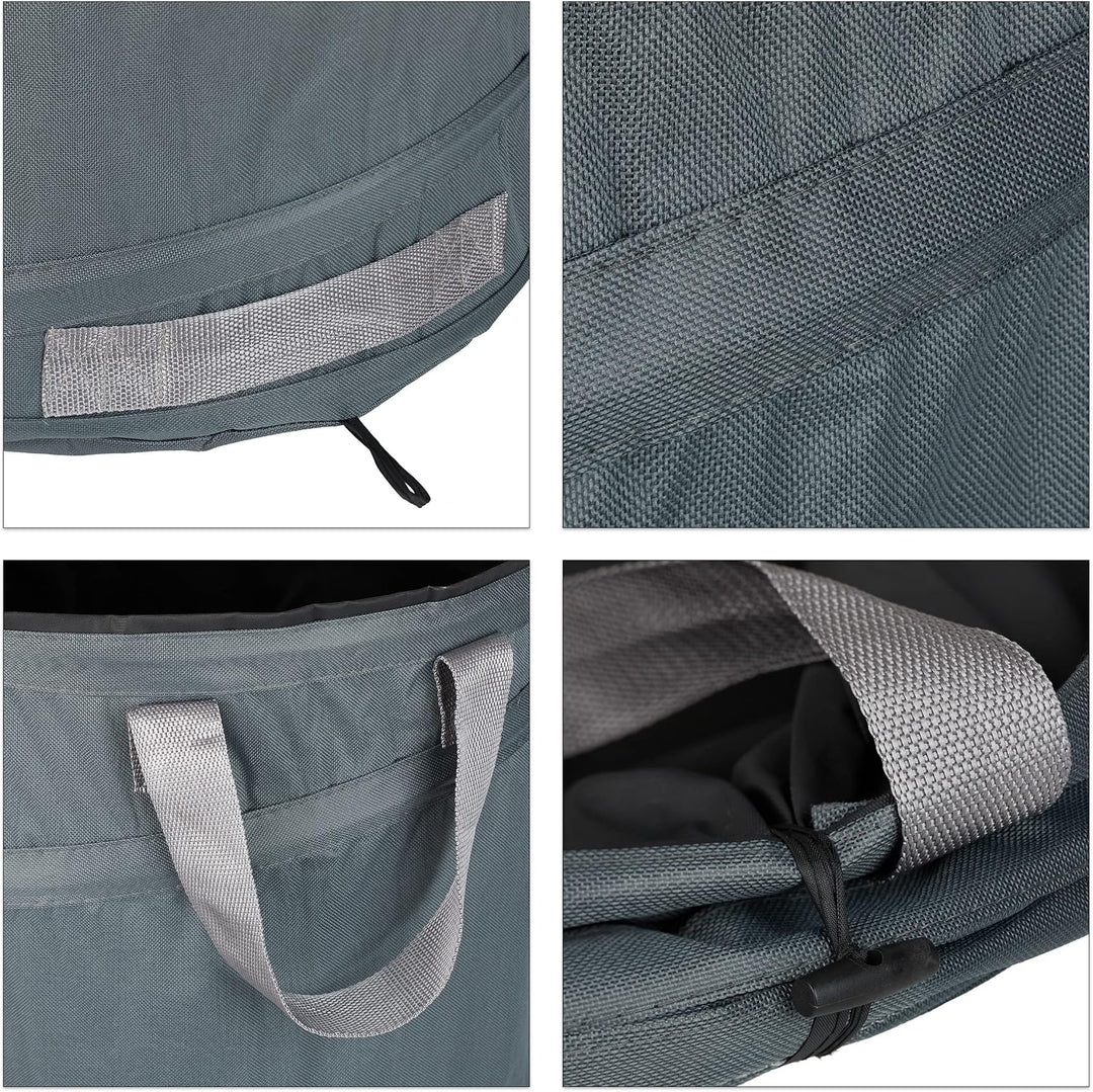 Relaxdays Laubsack, selbstaufstellend, 3er Set, 85 L, Pop Up Gartensack, mit 3 Griffen, UV-beständig