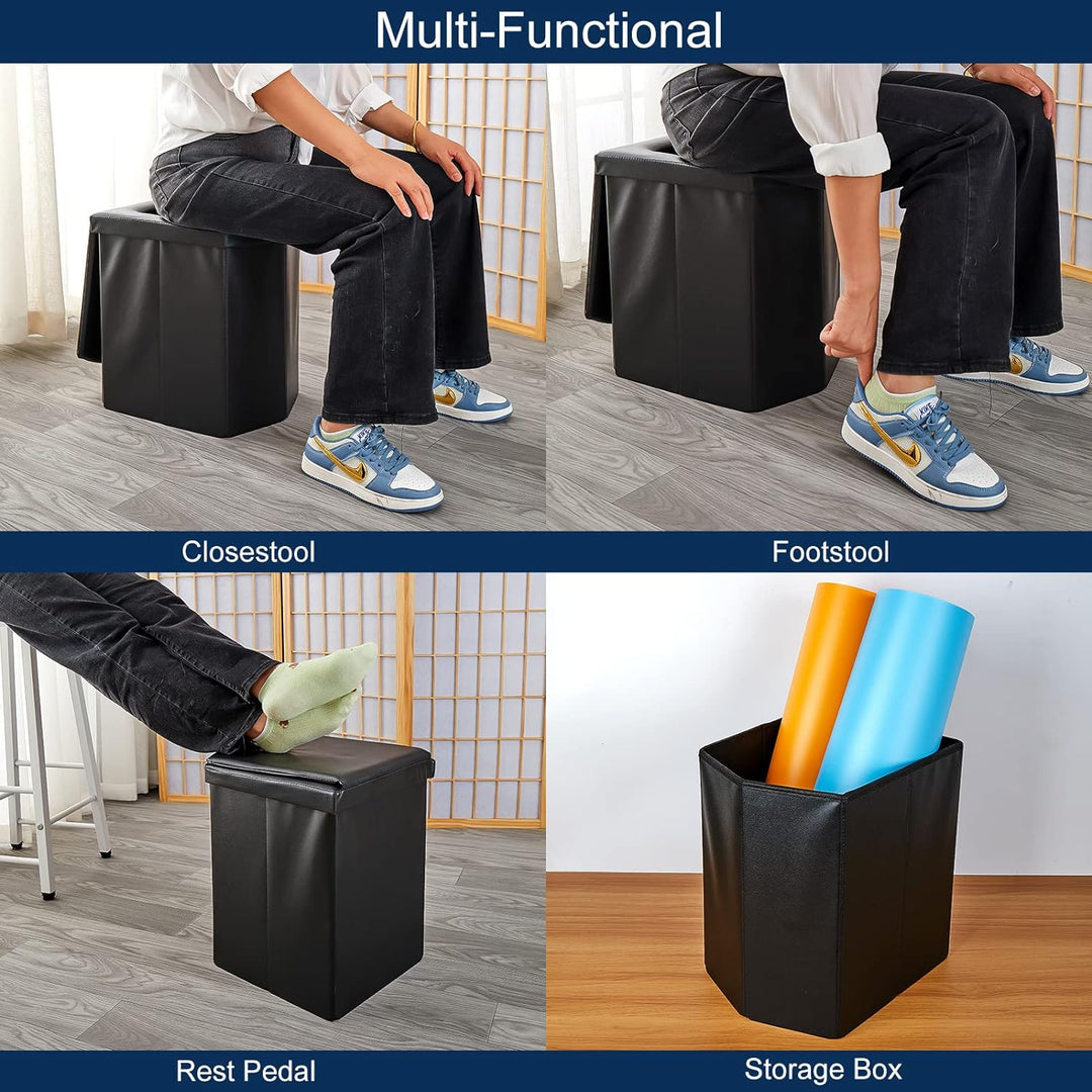 TOONGEEN Campingtoilette Faltbar, Mobile Camping Toilette WC Klo Klapptoilette für Unterwegs, Notfal