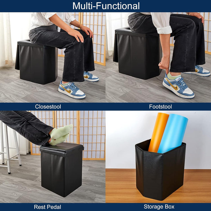 TOONGEEN Campingtoilette Faltbar, Mobile Camping Toilette WC Klo Klapptoilette für Unterwegs, Notfal