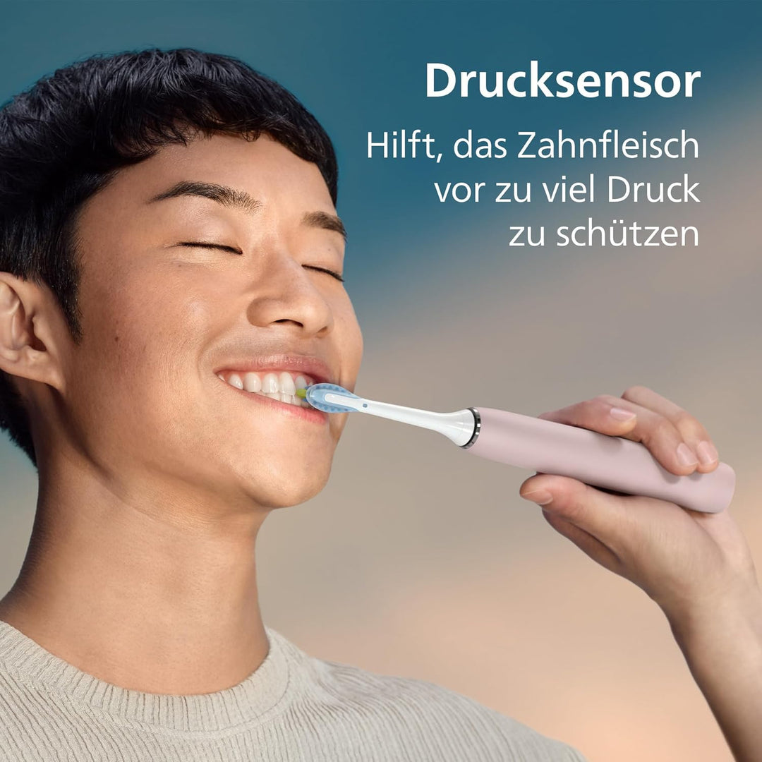 Philips DiamondClean Elektrische Zahnbürste - Schallzahnbürste mit 4 Putzprogrammen, Timer, Rosa, 1