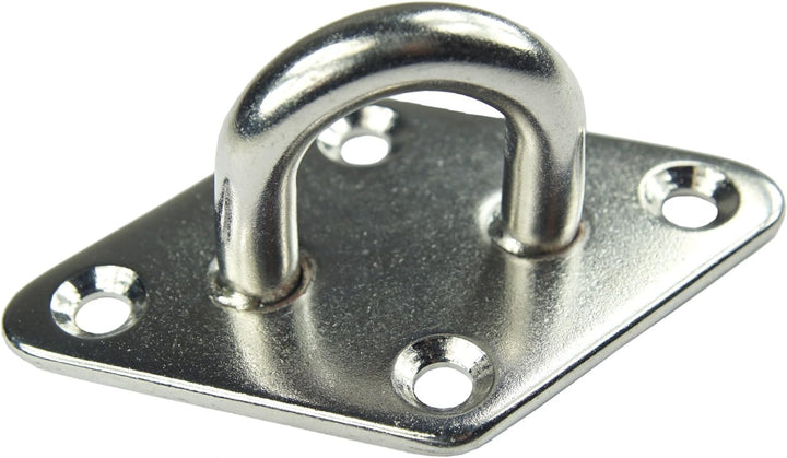 KAMERO 10x Edelstahl V4A, Augplatte/Deckauge, Raute, D10, 100x60mm D10 - 10 Stück, D10 - 10 Stück