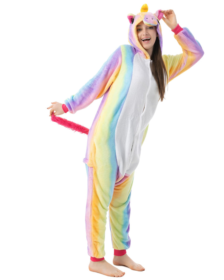 Katara 1744 Jumpsuit, UnisexÊ? Erwachsene, Einhorn Regenbogen, Körpergrösse 165-175cm (L) Einhorn Re
