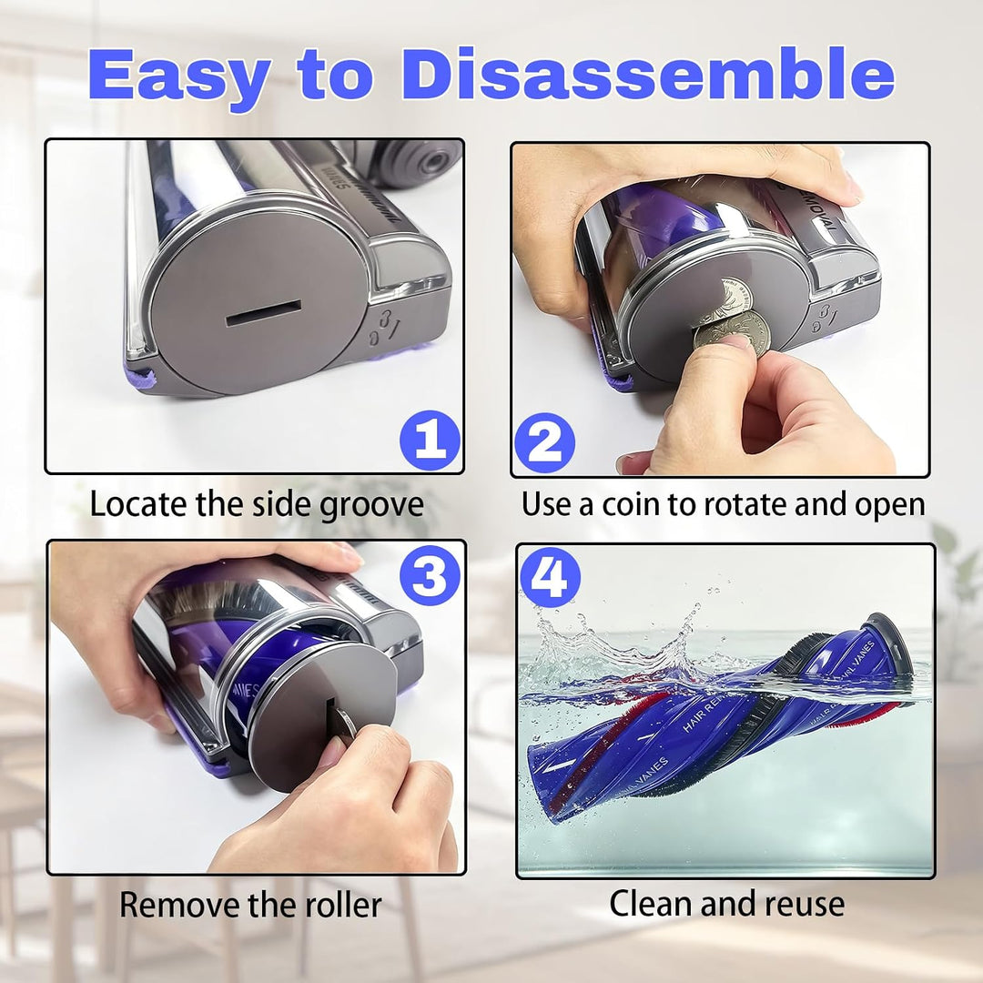 Verbesserter Anti-Tangle-Reinigungskopf Bürstenwalze für Dyson V7 V8 V10 V11 V15 Staubsaugerbürstenk