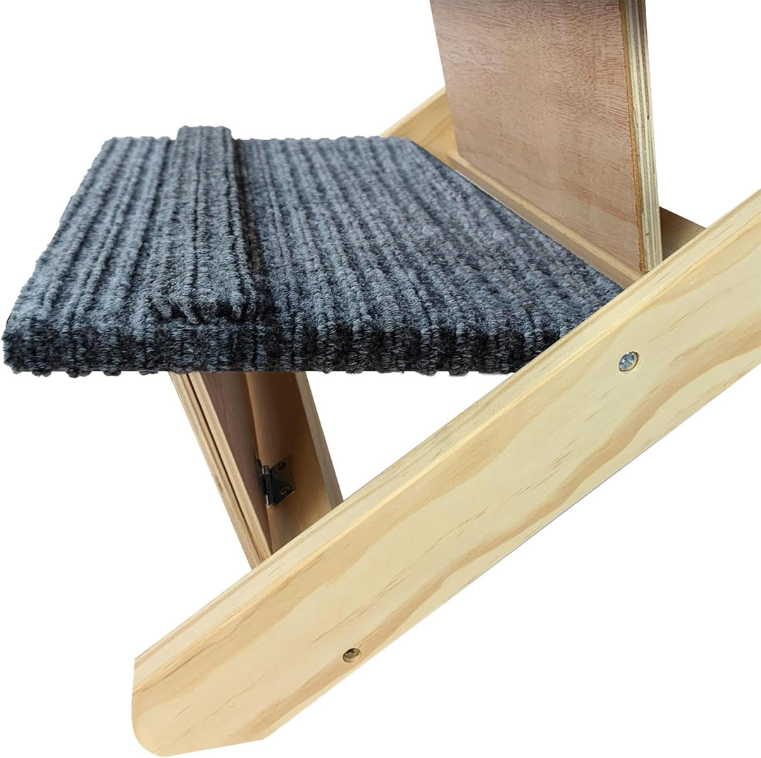 YUENFONG 2 in1 Hunderampe Haustiertreppe Auto Klappbar mit 4 Stufen & Anti-rutsch rutschfeste Katzen