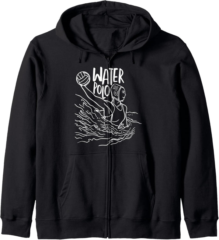 Wasserball Spieler weiblich - WaterPolo Geschenkideen Kapuzenjacke