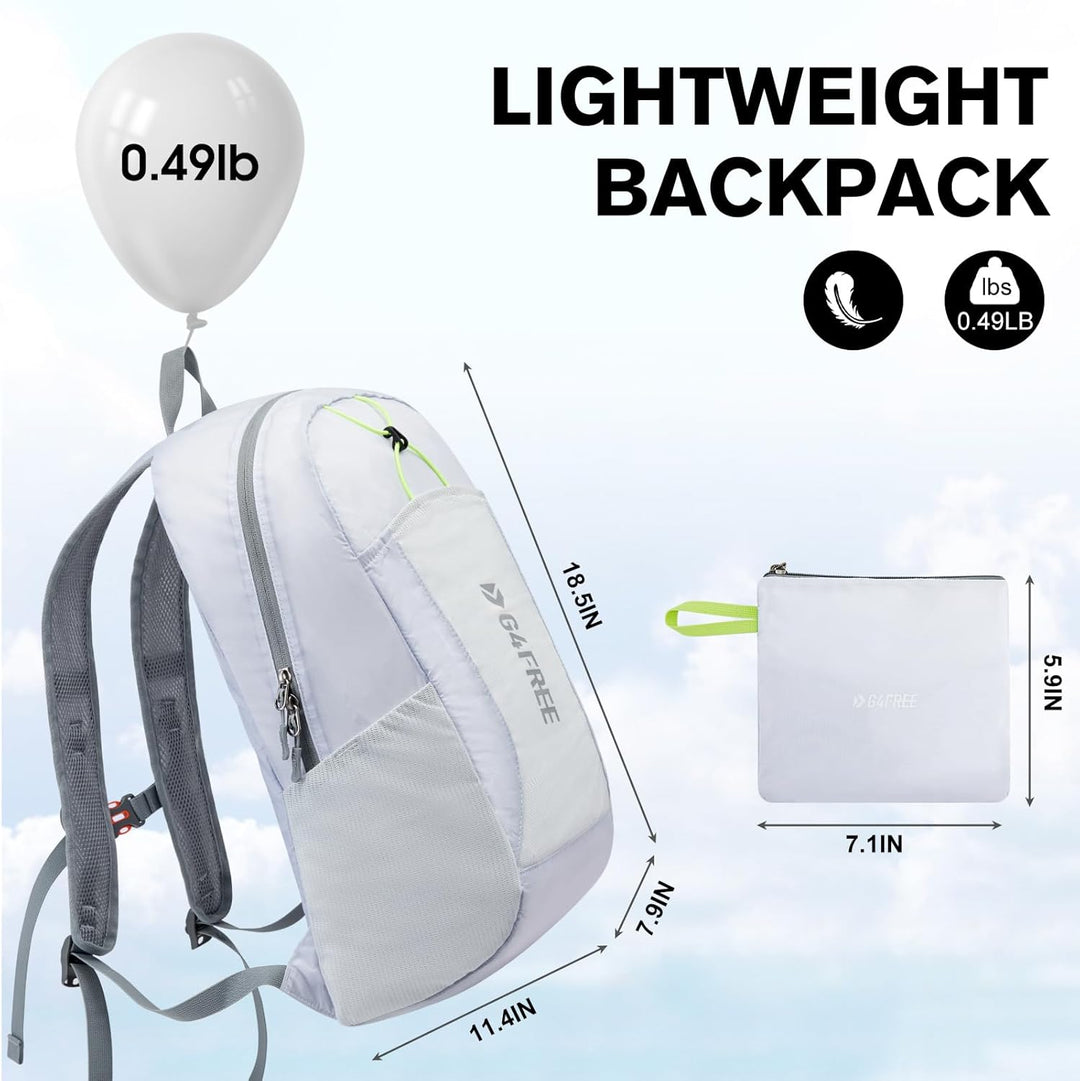 G4Free Faltbarer Leichter Rucksack 25L Unisex Tagesrucksack Kleiner Reiserucksack Wanderrucksack Tre