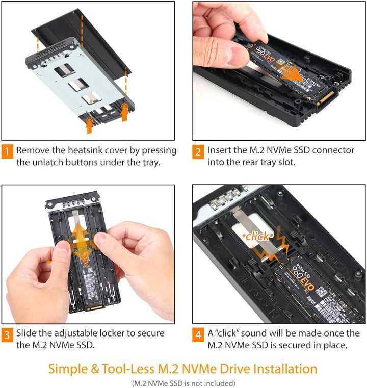 ICY DOCK 2 x M.2 NVMe PCIe 4.0 64Gbit/s SSD zu 2 x SlimSAS 4i SFF-8654 Wechselrahmen Einbaurahmen Me